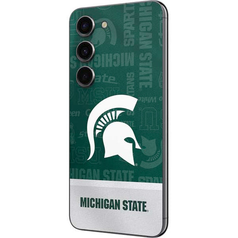 Michigan State University Jersey Split Galaxy S23 Skin