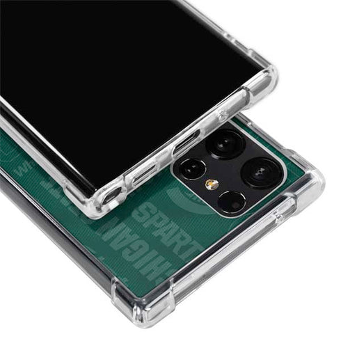 Michigan State University Jersey Split Galaxy S23 Ultra Clear Case