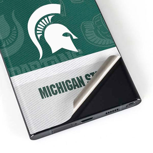 Michigan State University Jersey Split Galaxy S23 Ultra Skin