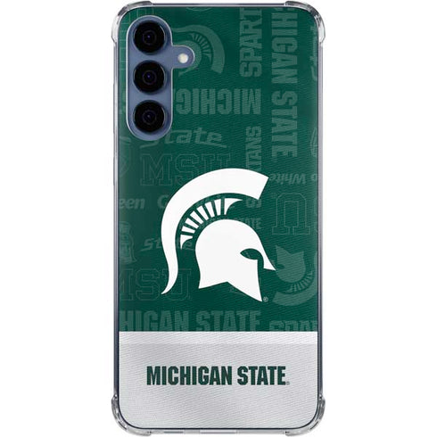 Michigan State University Jersey Split Galaxy S24 Clear Case