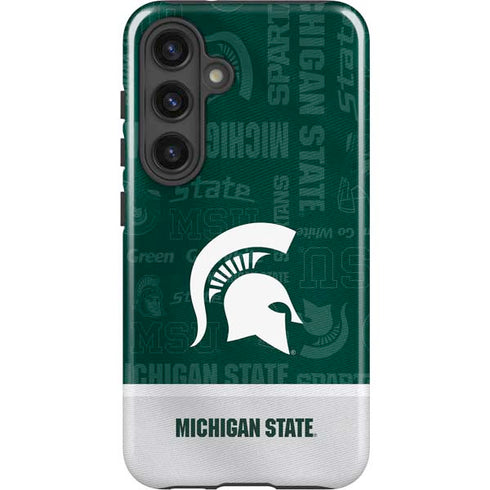 Michigan State University Jersey Split Galaxy S24 Plus Impact Case