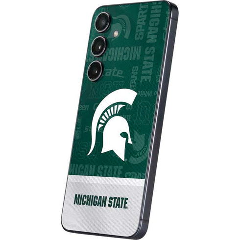 Michigan State University Jersey Split Galaxy S25 Plus Skin