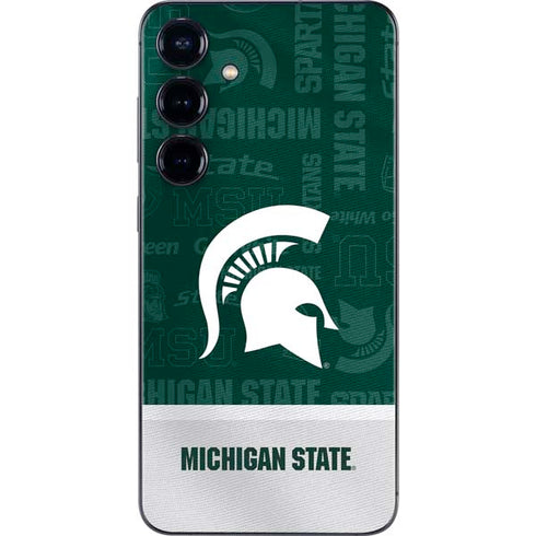 Michigan State University Jersey Split Galaxy S25 Skin