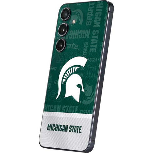 Michigan State University Jersey Split Galaxy S24 Skin