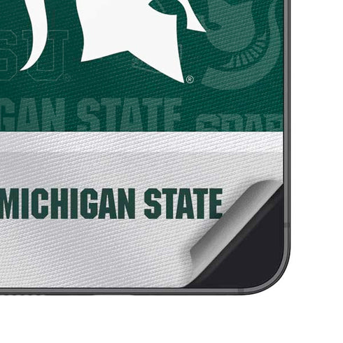Michigan State University Jersey Split Galaxy S24 Skin
