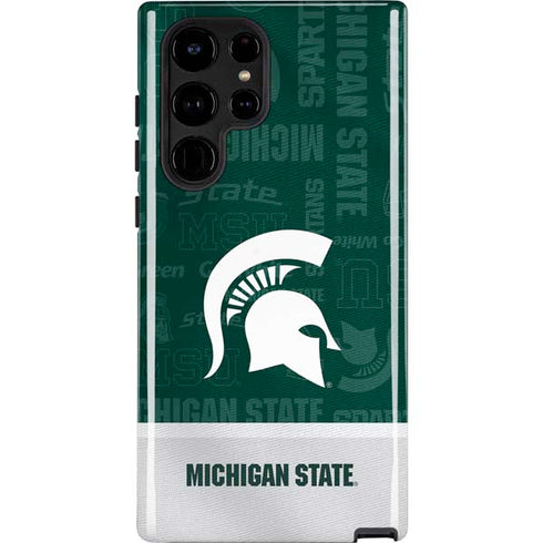 Michigan State University Jersey Split Galaxy S24 Ultra Impact Case