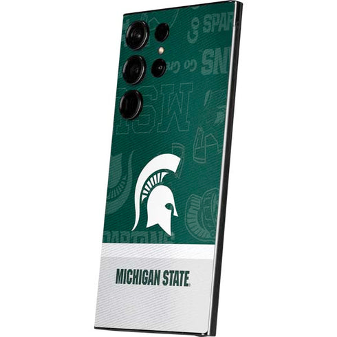 Michigan State University Jersey Split Galaxy S24 Ultra Skin