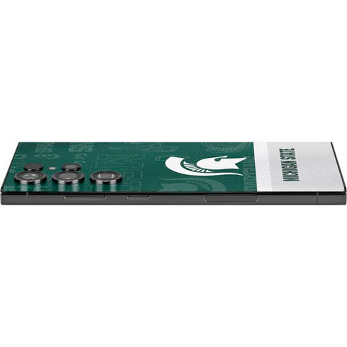 Michigan State University Jersey Split Galaxy S24 Ultra Skin
