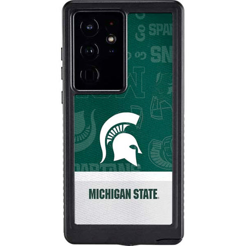 Michigan State University Jersey Split Galaxy S24 Ultra Waterproof Case