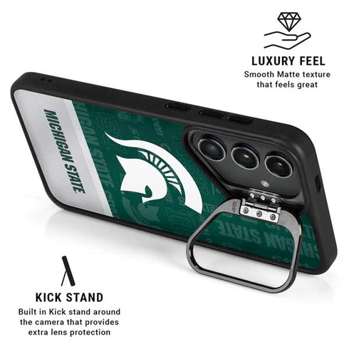 Michigan State University Jersey Split Galaxy S26 Kickstand Case