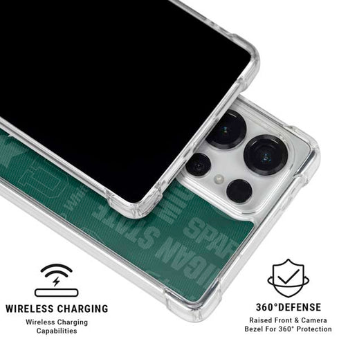 Michigan State University Jersey Split Galaxy S26 Ultra Clear Case