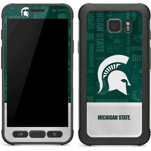 Michigan State University Jersey Split Galaxy S7 Active Skin