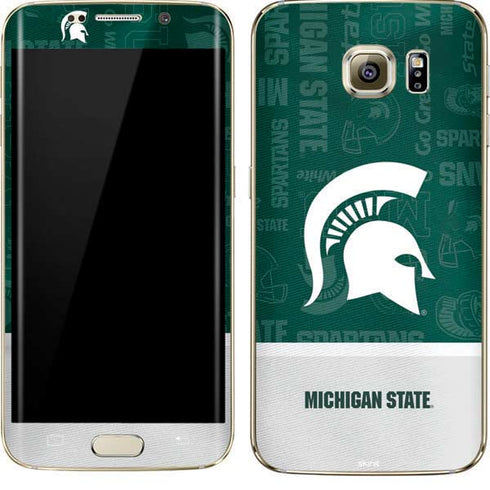 Michigan State University Jersey Split Galaxy S7 Edge Skin