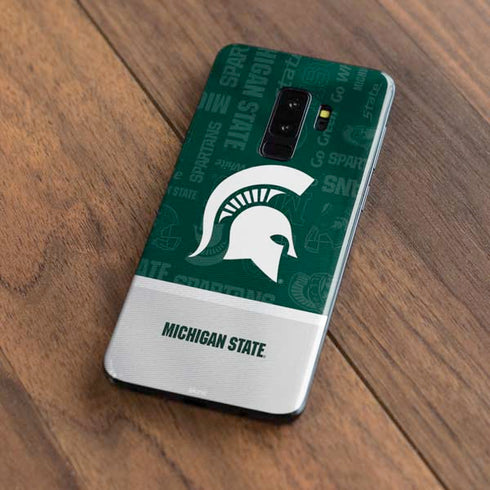 Michigan State University Jersey Split Galaxy S9 Plus Skin