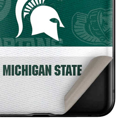 Michigan State University Jersey Split Galaxy Z Flip Skin
