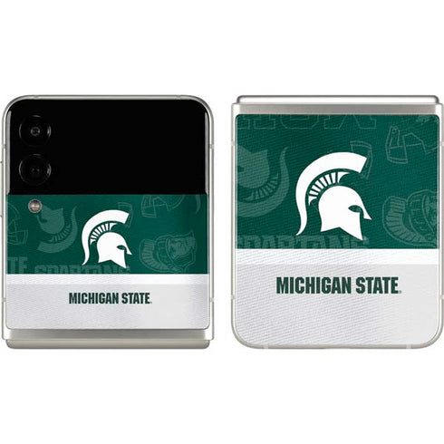 Michigan State University Jersey Split Galaxy Z Flip3 5G Skin