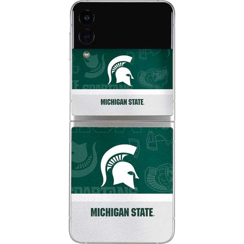 Michigan State University Jersey Split Galaxy Z Flip3 5G Skin