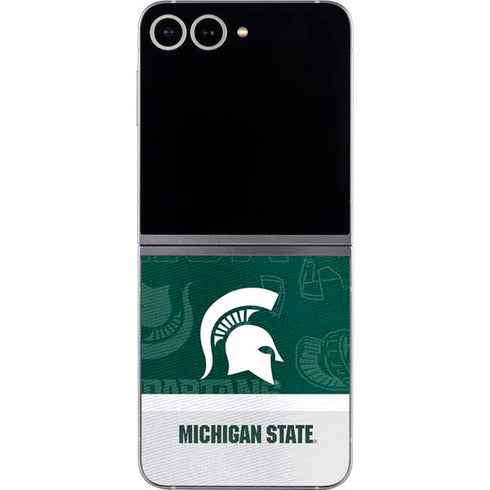 Michigan State University Jersey Split Galaxy Z Flip6 Skin