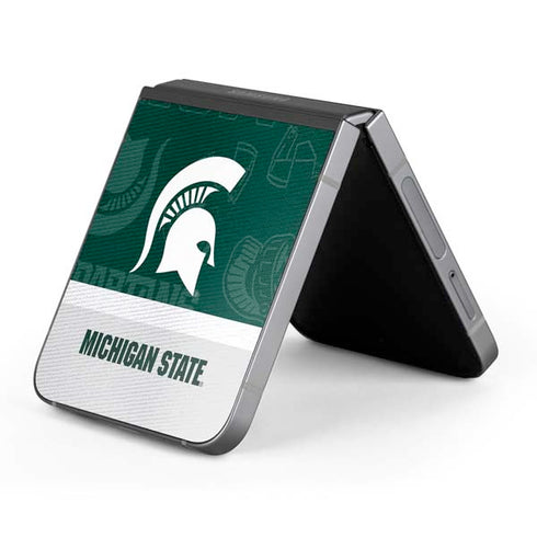 Michigan State University Jersey Split Galaxy Z Flip6 Skin