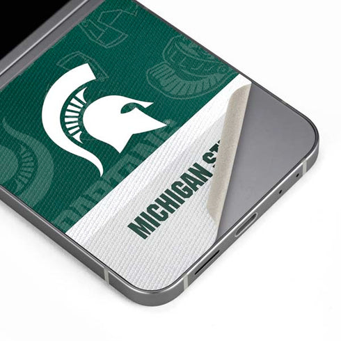 Michigan State University Jersey Split Galaxy Z Flip6 Skin
