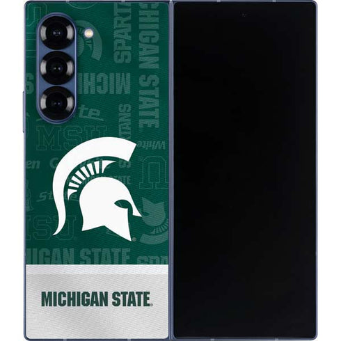 Michigan State University Jersey Split Galaxy Z Fold6 Skin