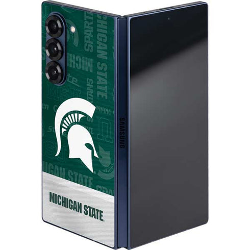 Michigan State University Jersey Split Galaxy Z Fold6 Skin