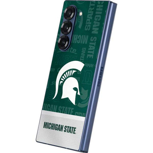 Michigan State University Jersey Split Galaxy Z Fold6 Skin