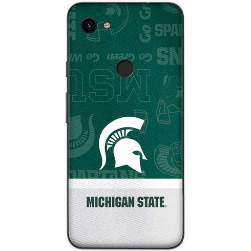 Michigan State University Jersey Split Google Pixel 3a Skin