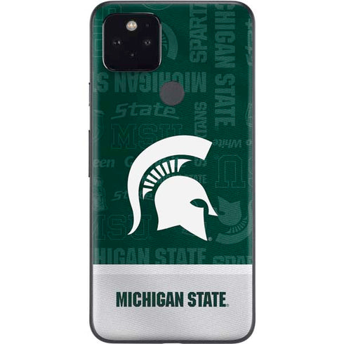 Michigan State University Jersey Split Google Pixel 5 Skin