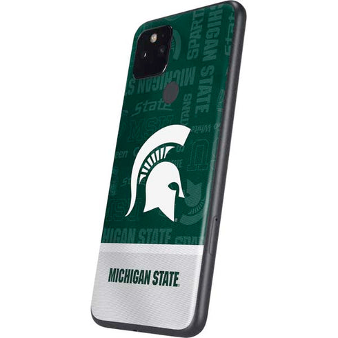 Michigan State University Jersey Split Google Pixel 5 Skin