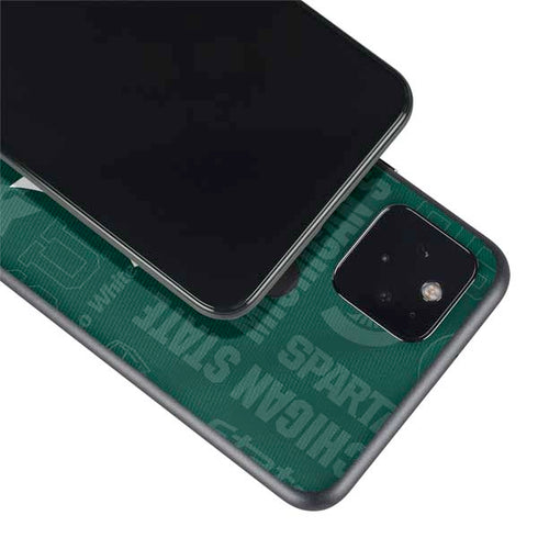 Michigan State University Jersey Split Google Pixel 5 Skin