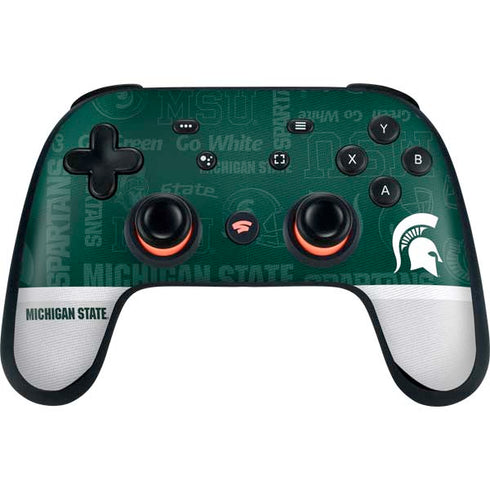 Michigan State University Jersey Split Google Stadia Controller Skin