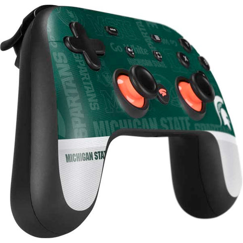 Michigan State University Jersey Split Google Stadia Controller Skin