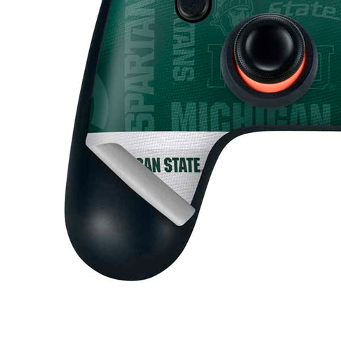 Michigan State University Jersey Split Google Stadia Controller Skin