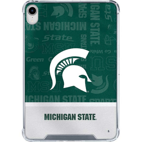 Michigan State University Jersey Split iPad 11th Gen (2025) Clear Case