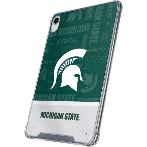 Michigan State University Jersey Split iPad 11th Gen (2025) Clear Case