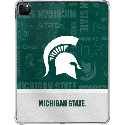 Michigan State University Jersey Split iPad Pro 11in (2024) Clear Case