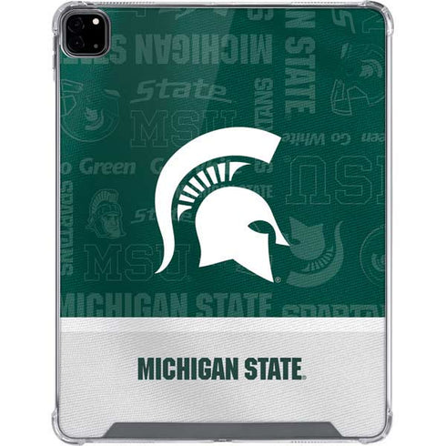 Michigan State University Jersey Split iPad Pro 12.9in (2020) Clear Case