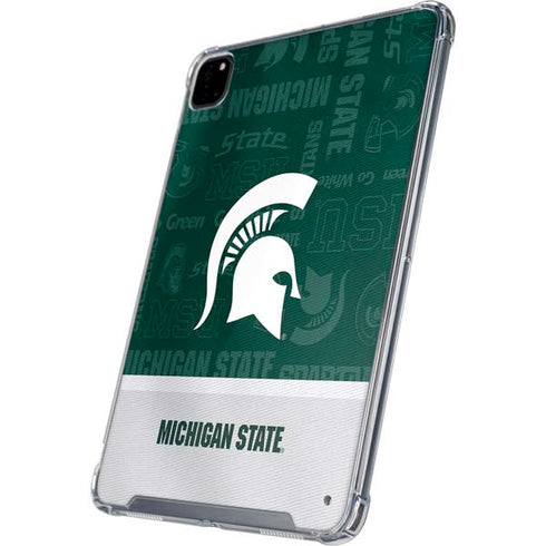 Michigan State University Jersey Split iPad Pro 12.9in (2020) Clear Case