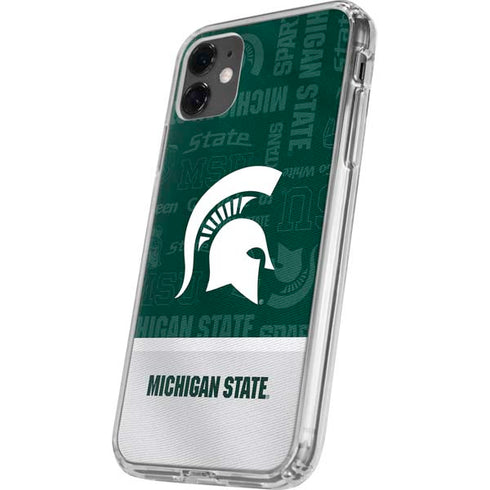 Michigan State University Jersey Split iPhone 11 Clear Case
