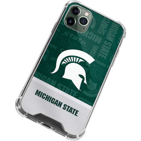 Michigan State University Jersey Split iPhone 11 Pro Max Clear Case
