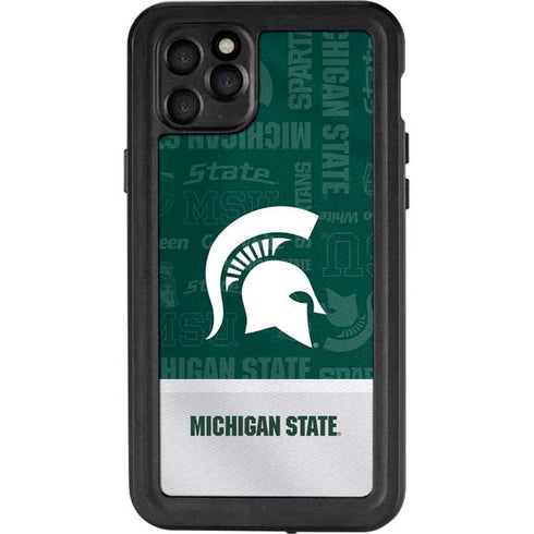 Michigan State University Jersey Split iPhone 11 Pro Max Waterproof Case
