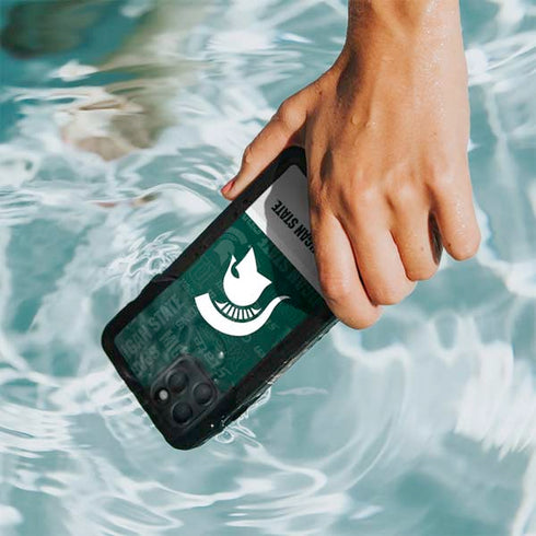Michigan State University Jersey Split iPhone 11 Pro Max Waterproof Case