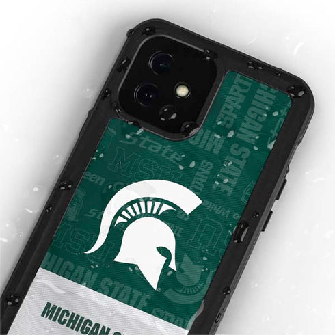 Michigan State University Jersey Split iPhone 12 Mini Waterproof Case