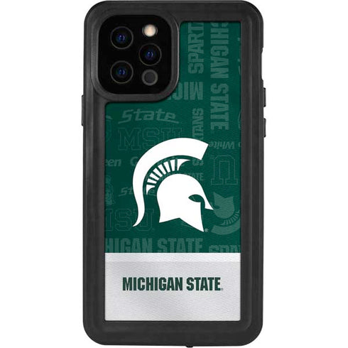 Michigan State University Jersey Split iPhone 12 Pro Waterproof Case