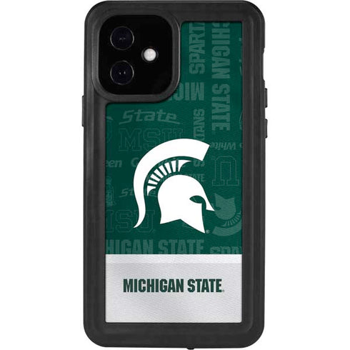 Michigan State University Jersey Split iPhone 12 Waterproof Case