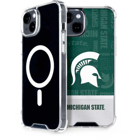 Michigan State University Jersey Split iPhone 13 MagSafe Case