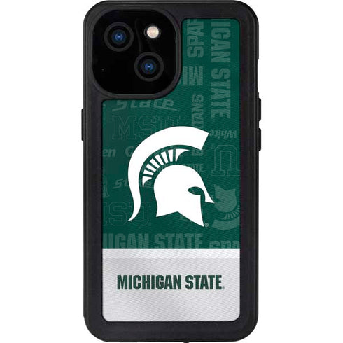 Michigan State University Jersey Split iPhone 13 Mini Waterproof Case