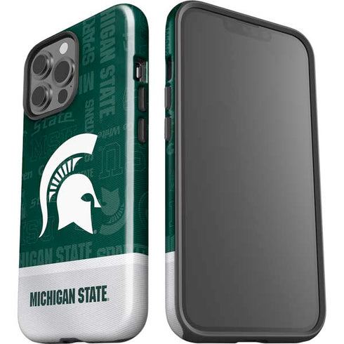 Michigan State University Jersey Split iPhone 13 Pro Max Impact Case