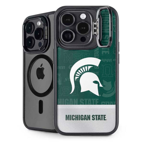 Michigan State University Jersey Split iPhone 13 Pro Max Kickstand Case